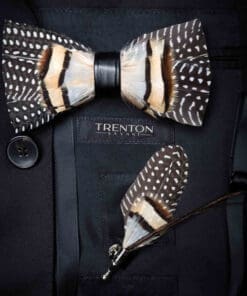 The Sienna Monarch Feather Bowtie and Pin